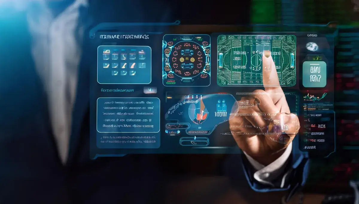 Hand inspecting a holographic screen to verify a genuine Skyexchange site