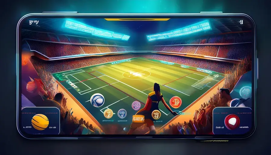 Smartphone showing a live cricket match in the Skyexchange app